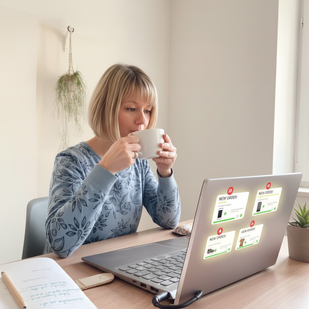 Rédactrice web seo au travail
