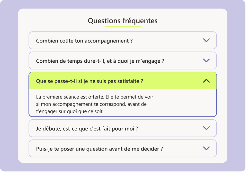 exemples de questions à mettre dans une FAQ